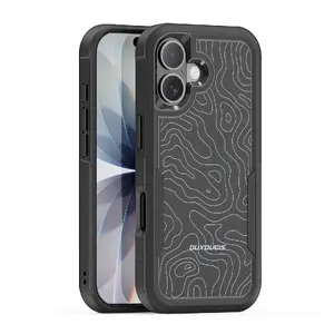 Back Case dux ducis for iPhone 17 Contour Pattern DU-SHLD-17-BK, protective phone cover, black