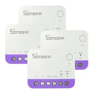 Выключатель для роллет Sonoff MINI-RBS с Wi‑Fi, совместим с Alexa и Google Home, комплект 4 шт.