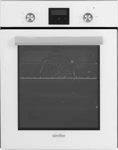 Встраиваемая духовка SIMFER 4207DERBB.1 — 47 л, многофункциональная, механическое управление, 45 см, белая