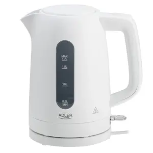 Электрочайник Adler AD 1379w — 1,7 л, до 2200 Вт, белый, поворотная база 360°, полипропилен