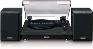 Проигрыватель винила Lenco LS-100BK ременной привод, USB, черный