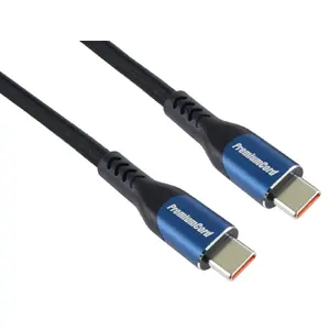 Кабель USB-C PREMIUMCORD ku31cry15 1.5 м 100 Вт 20 Гбит/с, реверсивный разъём