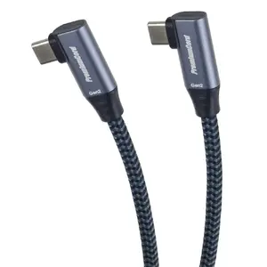 USB-C cable PREMIUMCORD ku31cj1, 1 m, bent connector design