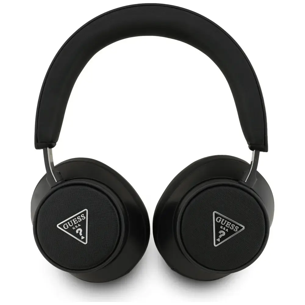 GUESS Bluetooth ENC pāri ausīm austiņas Saffiano melnas Photo 2