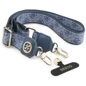 Lanyard GUESS Universal CBDY 4G Tether Patch Strass Metal Logo Blue – phone/tablet tether accessory