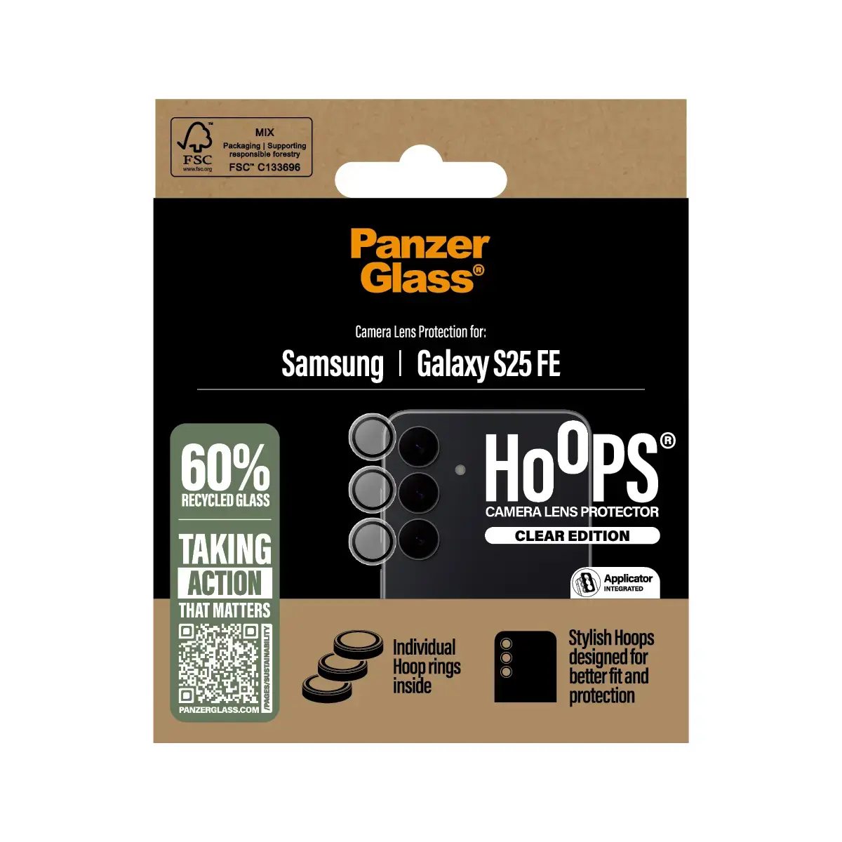 Защитное стекло для камеры PanzerGlass Samsung Galaxy S25 FE 5G Photo 3