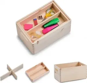 Storage box set ZELLER 13320 brown – multi-piece household storage containers