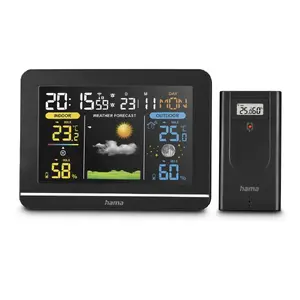 Hygrometer Thermometer Hama Usedom Black Indoor Outdoor AC