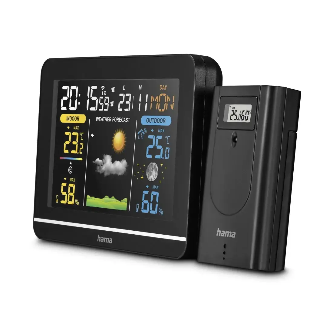 Hygrometer Thermometer Hama Usedom Black Photo 3