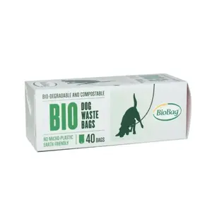 Мешки для собачьих отходов BioBag 35186451 компостируемые 22x32 см черные, в рулоне