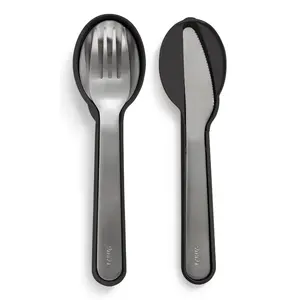 Flatware set Lékué 889608 3 pcs Black Stainless steel