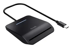 Trust Primo viedkaršu lasītājs, USB Type-C, melns