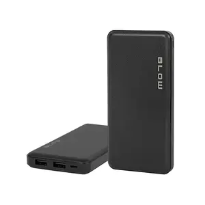 Portable power bank BLOW PB10A 10000mAh polymer battery, 2x USB-A outputs, 22.5W total, Micro‑USB input, black