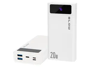 Portable Power Bank BLOW PB20E 20000mAh QC+PD 20W with USB-C, 2×USB-A, Lightning input, polymer battery