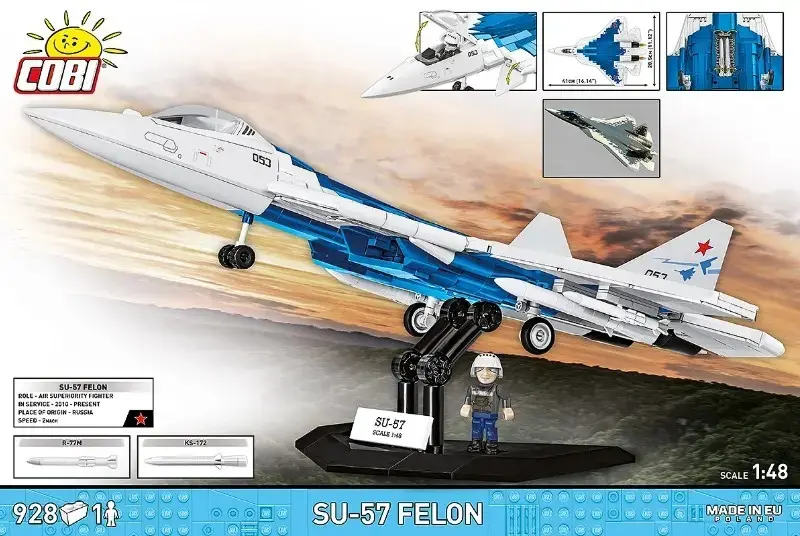 Cobi SU-57 Felon construction set, 928 pcs Photo 7