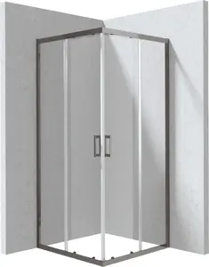 Shower cabin deante KYC_D088P 80x80 cm — square shower enclosure 80×80 cm