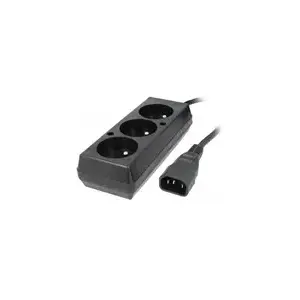 Силовой удлинитель 3x230V WN217-3/07/0.3BK-3 30 см, 3-контактный, чёрный