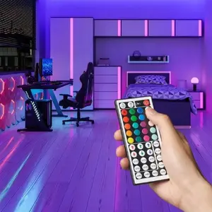 LED strip light Vention PAEWH 2 m, USB-powered 5V, RGB with IR remote, double-sided tape mounting