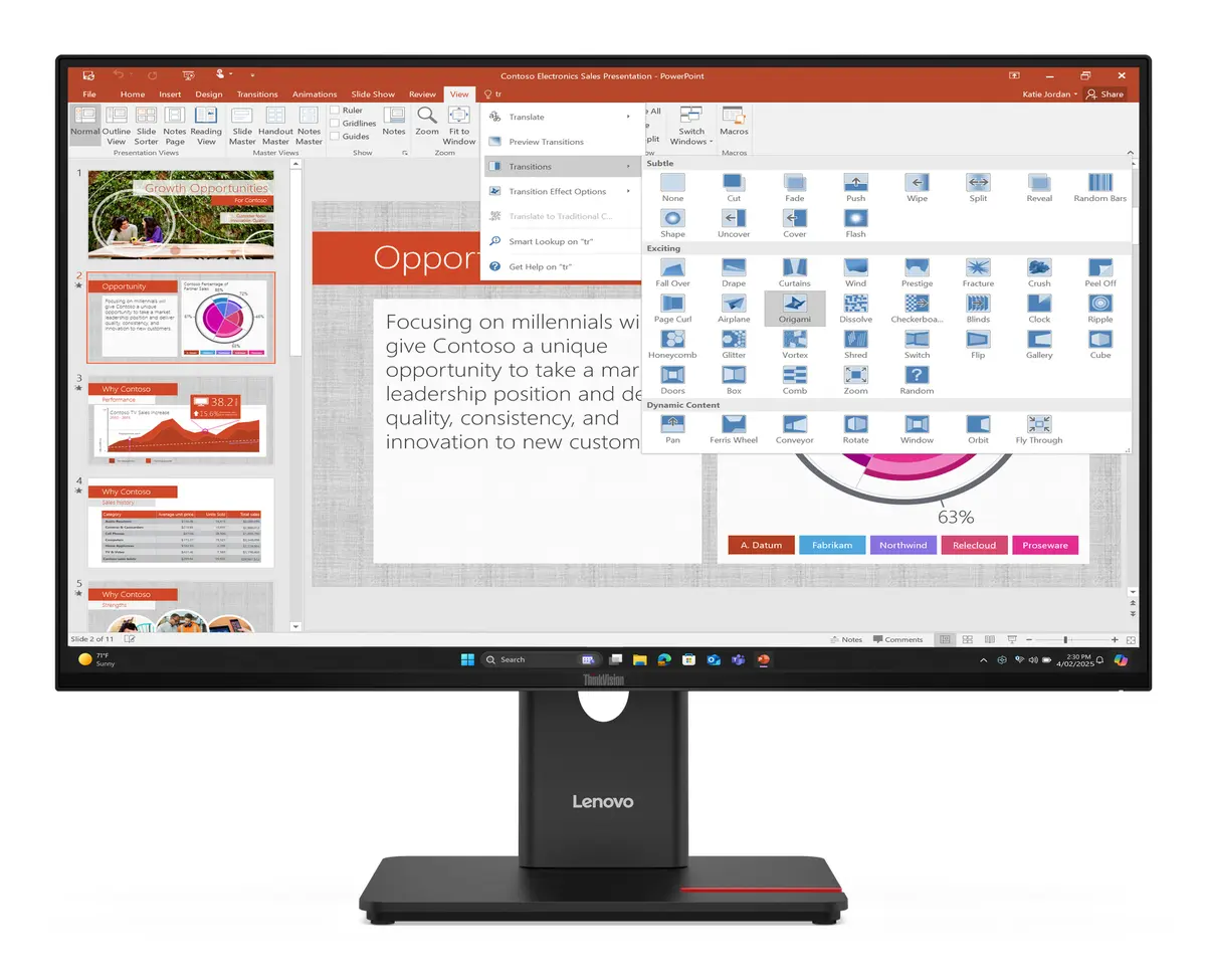 Lenovo ThinkVision T27-40 Monitors 27 collu