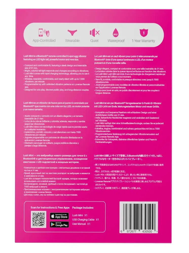 LOVENSE Lush Mini 54072570000 яйцевой вибратор G-spot Photo 17