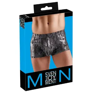 Мужские брюки Svenjoyment M.Pants размер 3XL модель 21335801751 чёрные с металлическим серебристым рисунком, 90% полиэстер 10% спандекс