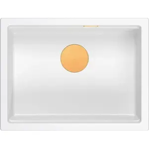 Granite kitchen sink QUADRON Logan 100 single bowl white granite composite HQJ6045U1