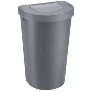 Waste container NHG Seattle Swing 45L gray – swing-top 45 L capacity, gray