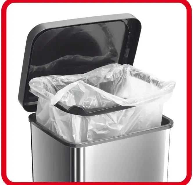 Rotho Paso 20L Pedal Bin - Carbon Metallic Photo 2