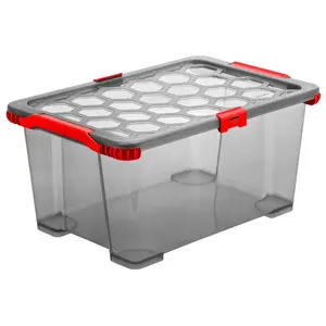 Storage box rotho EVO 44L with lid — 44 litres plastic container for home and garage