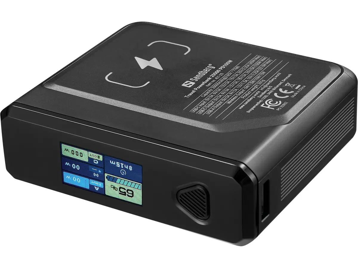 Portatīvais akumulators Sandberg Travel Powerbank 20000 PD100W Photo 2