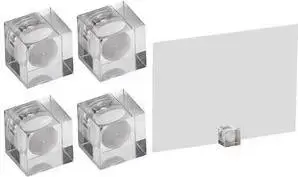 Cube neodymium magnet Maul 6168105 silver — set of 4