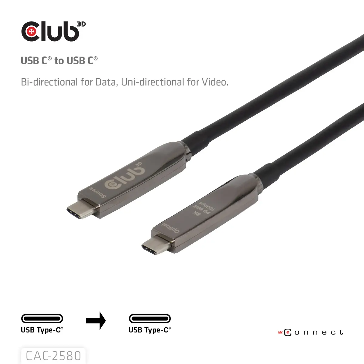 USB-C Кабель CLUB3D CAC-2580 Photo 3