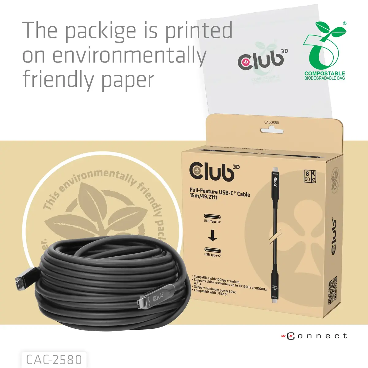 USB-C Кабель CLUB3D CAC-2580 Photo 6
