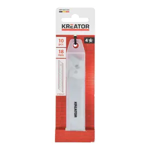 Asmeņu komplekts KREATOR KRTH00303 — 10 gab., 18 mm, universālie nazīši