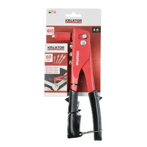 Заклепочник KREATOR KRTH62601 с 60 заклепками, ручной инструмент для вытяжных заклёпок