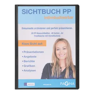 Project folder Pagna 21011-01 A4 Polypropylene Black