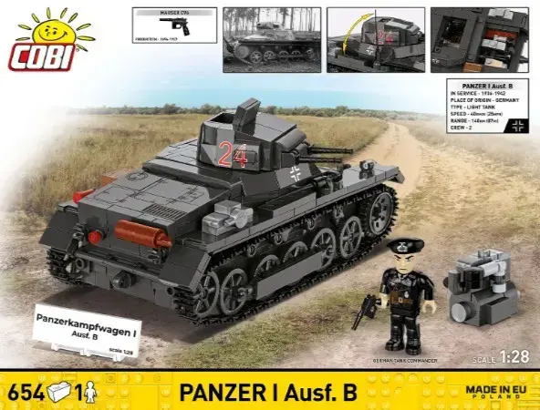Cobi Panzer I Ausf. B konstruktors – 654 detaļas Photo 10