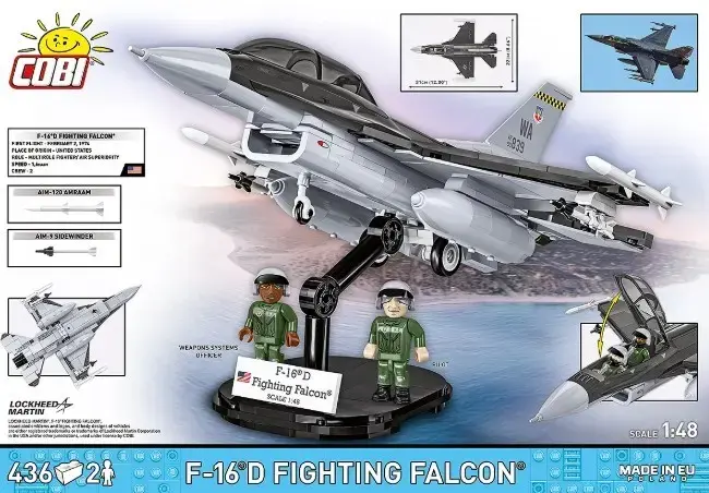 Cobi F-16D Fighting Falcon konstruktors 436 detaļas Photo 9