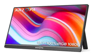 Портативный компьютерный монитор Arzopa Z1C 16.1" IPS LCD Full HD 1920 x 1080 16:9 Черный со встроенными динамиками