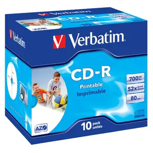 CD-R Verbatim AZO Wide Inkjet Printable 700 МБ 52x 10 шт