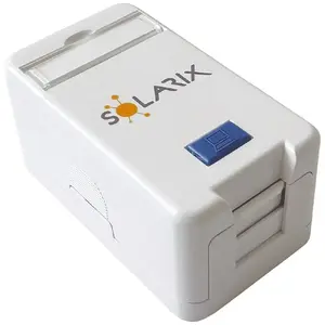 Surface-mounted modular socket SOLARIX SXMO-1-0-WH White — single module, surface installation