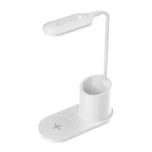 LED galda lampa Fellowes Platinet PDL1930W — dimmējama ar bezvadu uzlādi