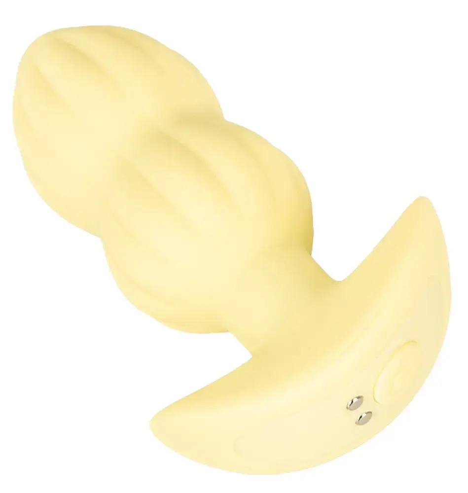 Анальная пробка Cuties Vibrating Mini, жёлтая Photo 6
