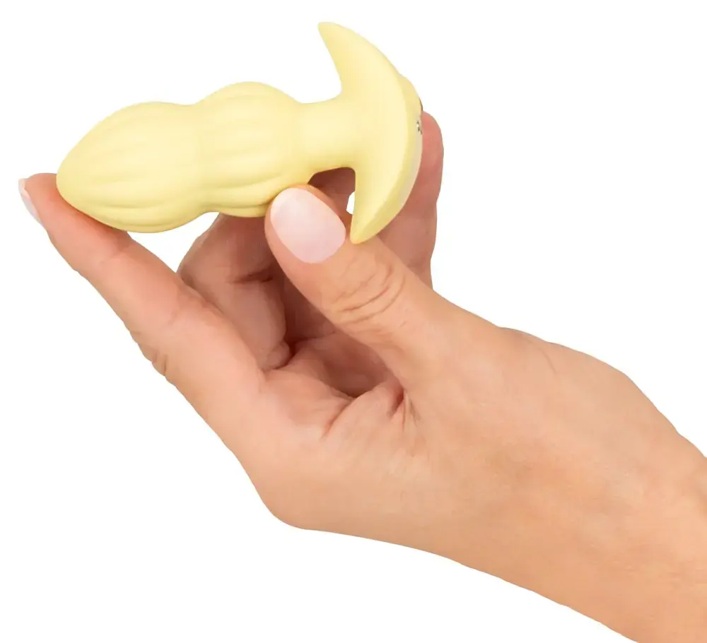 Анальная пробка Cuties Vibrating Mini, жёлтая Photo 7