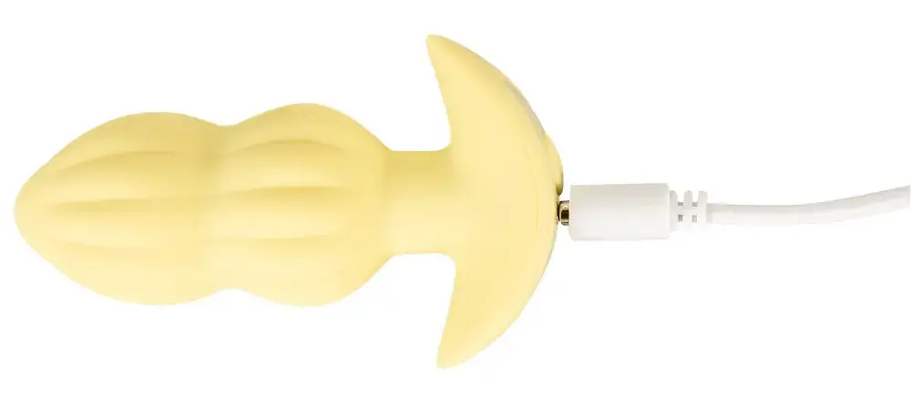 Анальная пробка Cuties Vibrating Mini, жёлтая Photo 9