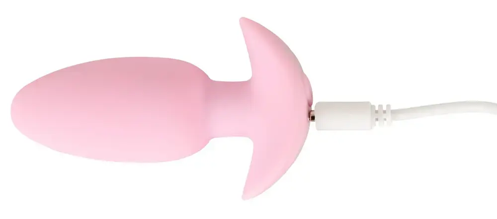 Анальная пробка Cuties Vibrating Plug Rose — 8 см, перезаряжаемая Photo 9