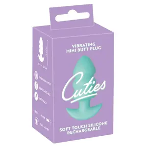 Anal plug Cuties Vibrating Mini Butt Plug, rechargeable silicone, total length 8.3 cm, Ø max 3.1 cm
