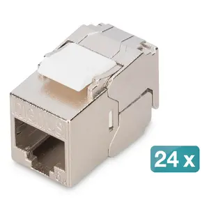 Digitus CAT 6A compact keystone module shielded tool-free mounting connection 24 pcs
