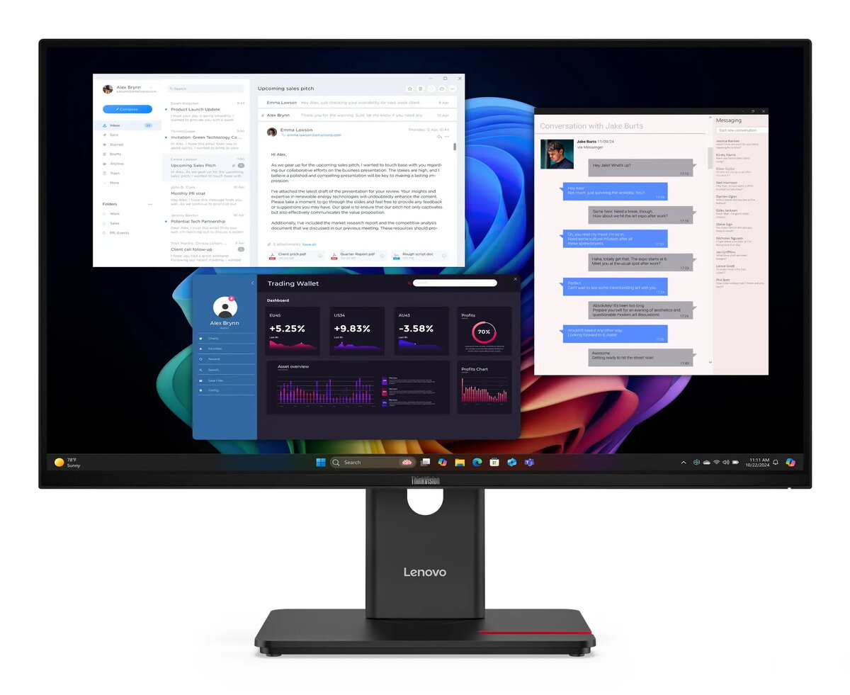 Lenovo ThinkVision T27UD-40 Monitors 27" IPS