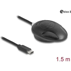 GNSS uztvērējs Navilock NL-802UC EVA-M8Q — USB Type-C 2.0, 1,5 m kabelis